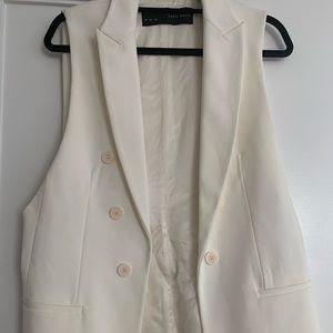 Zara White Vest